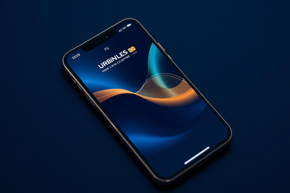 Modern fintech mobile banking interface